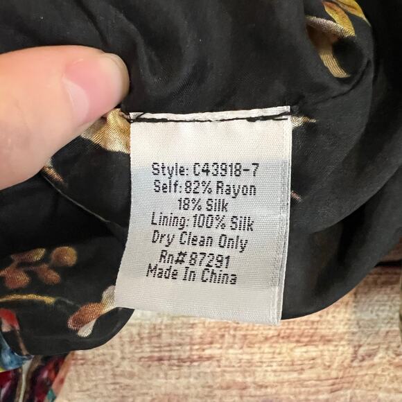 Johnny Was Gigi Velvet Patchwork Floral Kimono Blazer Jacket Cardi XS Fits S M L - Picture 9 of 9